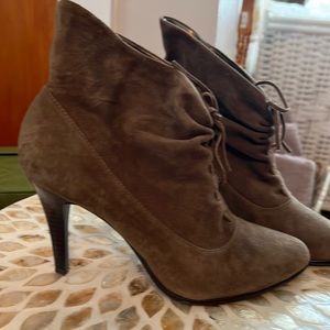 Calvin Klein suede mushroom booties size 8